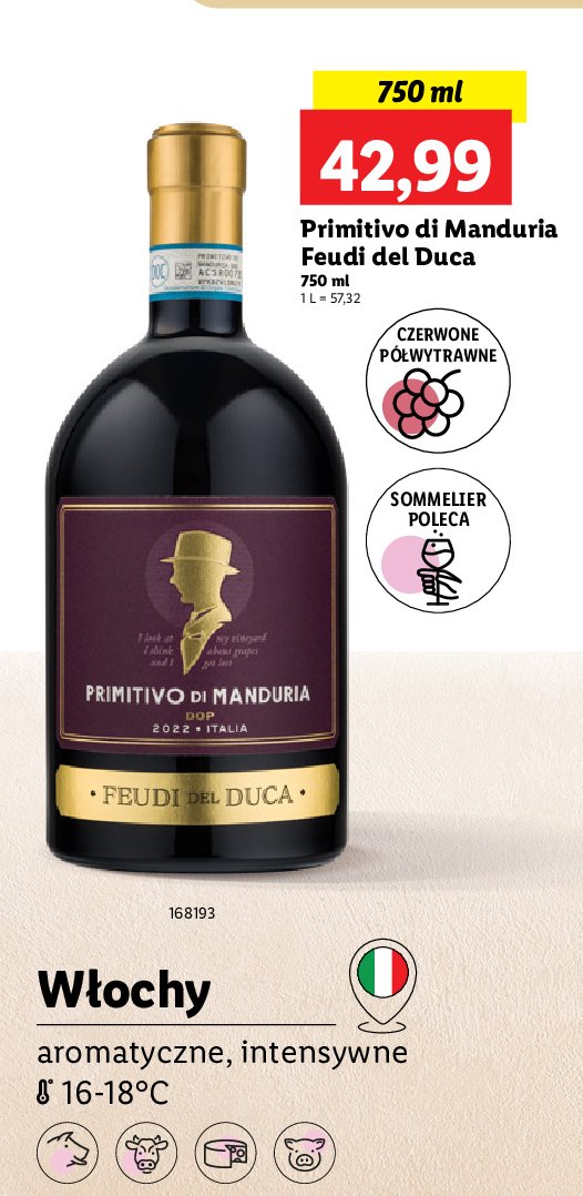 Wino Primitivo di manduria feudi del duca promocja w Lidl