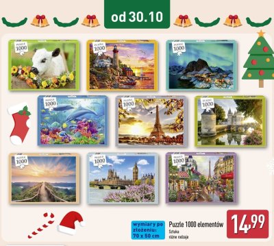 Puzzle 1000 elementów promocja w Aldi