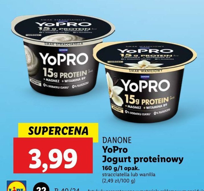 Jogurt proteinowy wanilia Danone yopro promocja