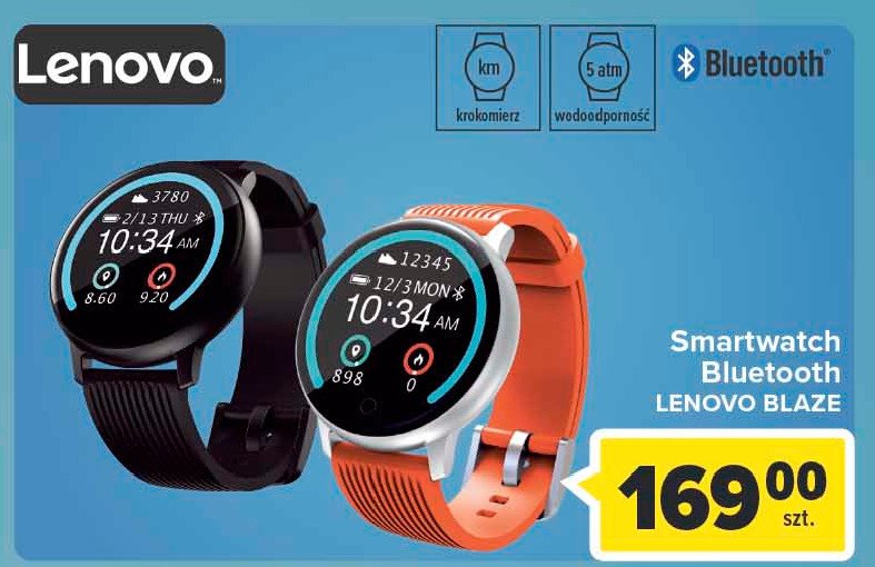 Smartwatch hw10h blaze czarny Lenovo promocja
