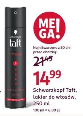 Lakier Schwarzkopf Taft do włosów, 250 ml promocja w Rossmann