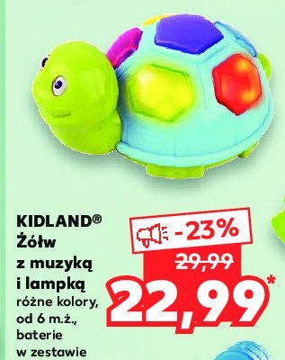 Żółw z myzuką i lampką Kidland promocja