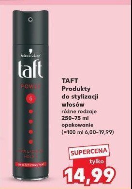 Lakier do włosów Taft power promocja w Kaufland
