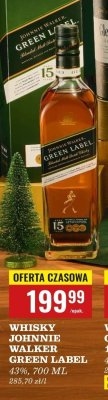 Whisky Green Label 43%, 700 ml promocja w Biedronka