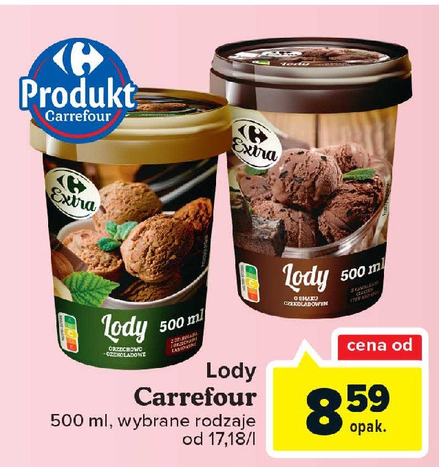 Lody czekoladowe Carrefour extra promocje
