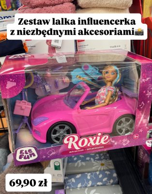 Zestaw lalka Roxie influencerka z akcesoriami promocja w Biedronka