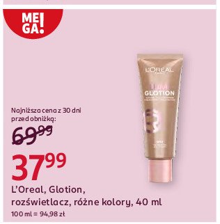 Rozświetlacz do twarzy 903 L'oreal lumi glotion promocja w Rossmann