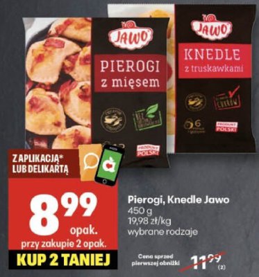 Pierogi z mięsem Jawo 480g promocja w Delikatesy Centrum