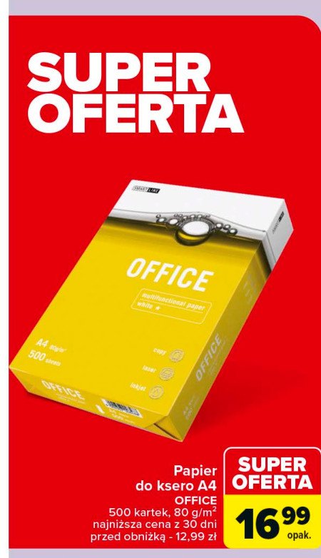 Papier a4/80g EURO OFFICE promocja