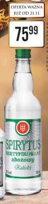 Spirytus rektyfikowany zbożowy Kaliski 0,7 l 95% promocja w Dino