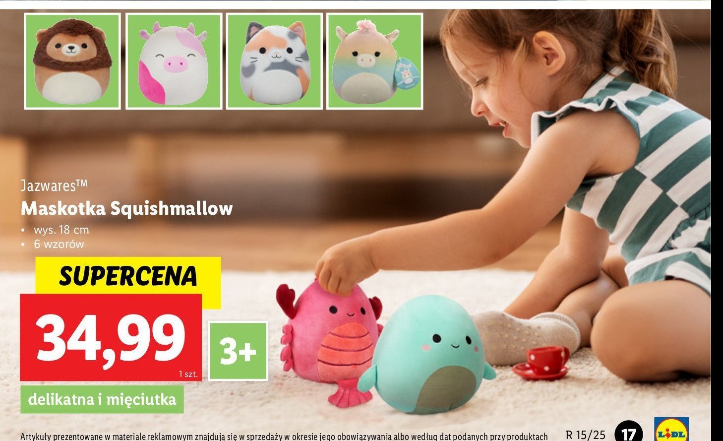 Maskotka squishmallows 19 cm promocja