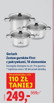 Zestaw garnków First z pokrywkami, 10 elementów promocja w Lidl