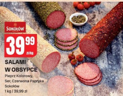 Salami w obsypce - pieprz kolorowy promocja w Chorten