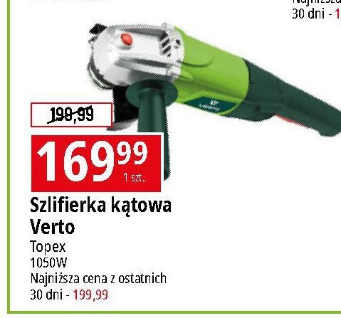 Szlifierka k膮towa 1050 w Verto promocja