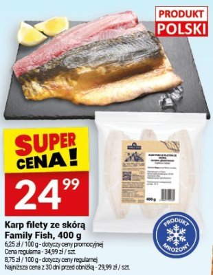 Karp filety ze skórą Family Fish, 400 g promocja w Twój Market
