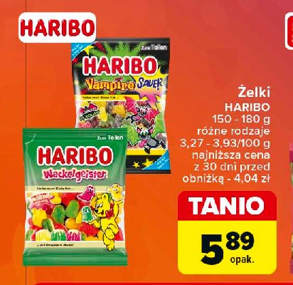 Żelki kwaśne Haribo vampire promocja w Carrefour