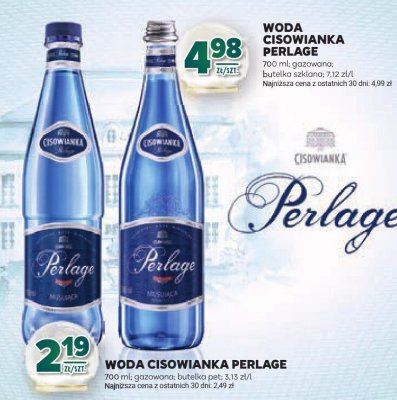 Woda Cisowianka Perlage gazowana butelka szklana promocja w Stokrotka