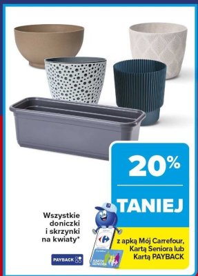 Doniczki i skrzynki na kwiaty - wszystkie rodzaje promocja w Carrefour