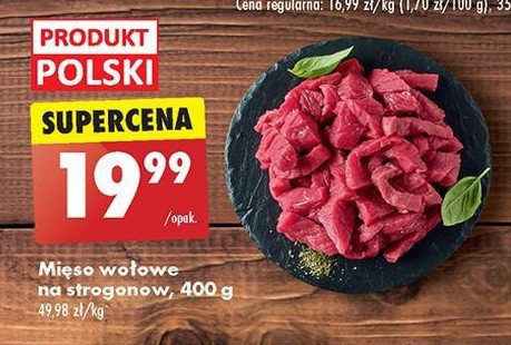 Mięso wołowe na strogonow promocja