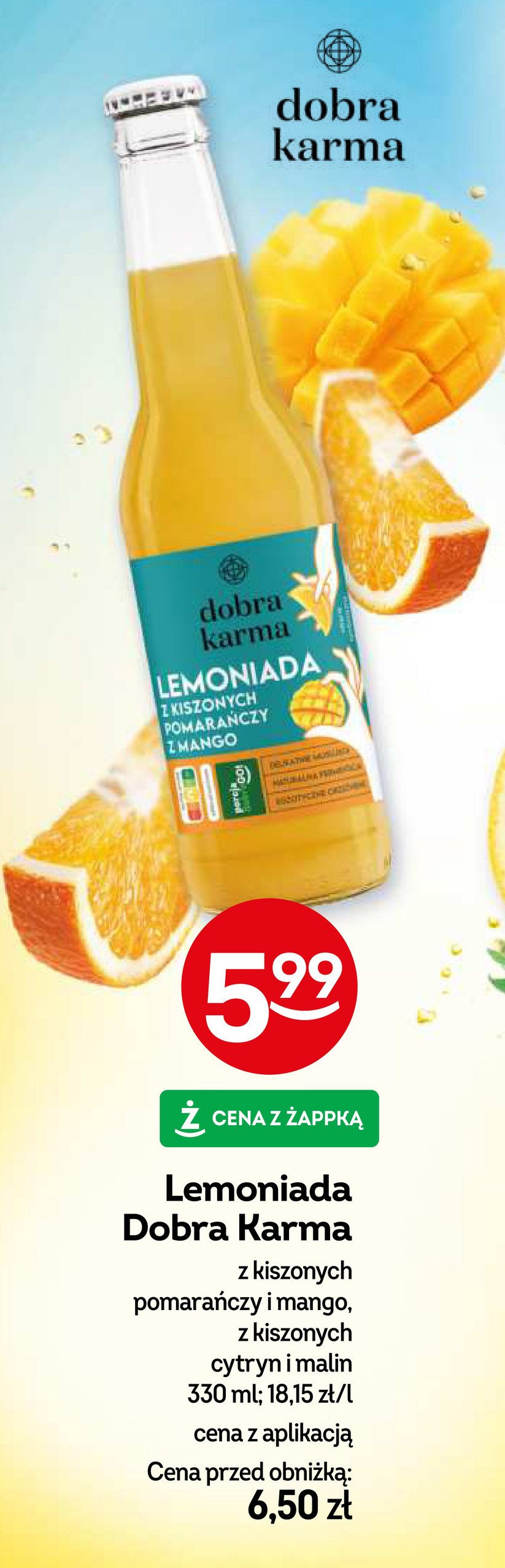 Lemoniada z kiszonych pomara艅czy i mango Dobra karma promocja