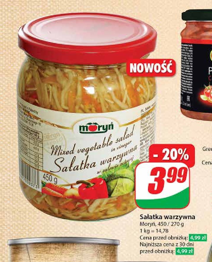 Sałatka warzywna Moryń promocja