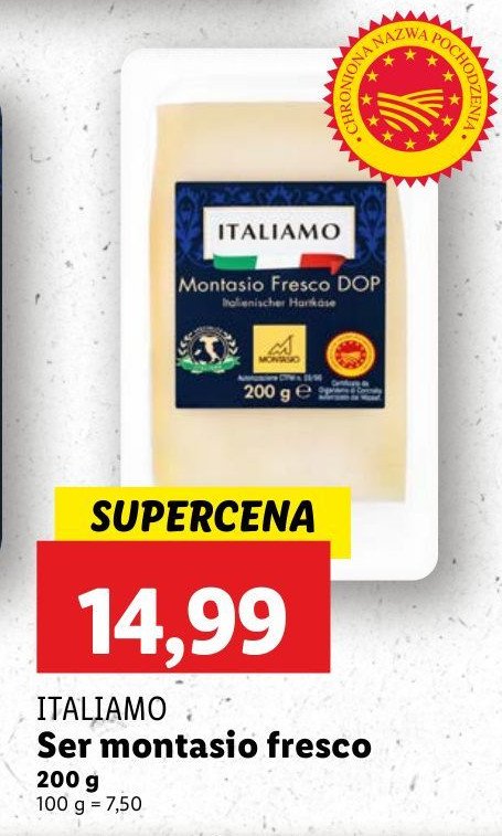 Ser montasio fresco Italiamo promocja