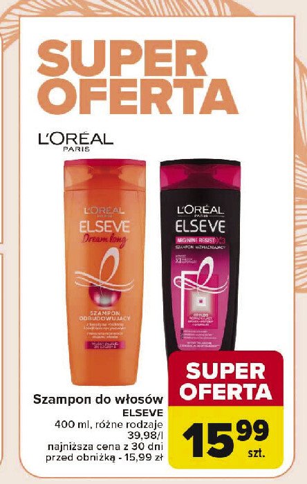 Szampon do włosów L'oreal elseve arginine resist promocja