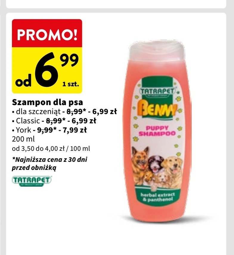 Szampon dla psa puppy Tatrapet promocja w Intermarche