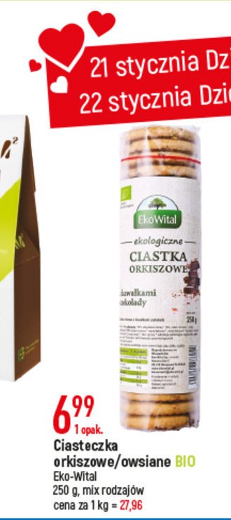 Ciasteczka orkiszowe Eko-wital promocja