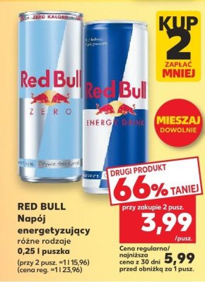 Napój energetyzujący Red Bull różne rodzaje promocja w Kaufland