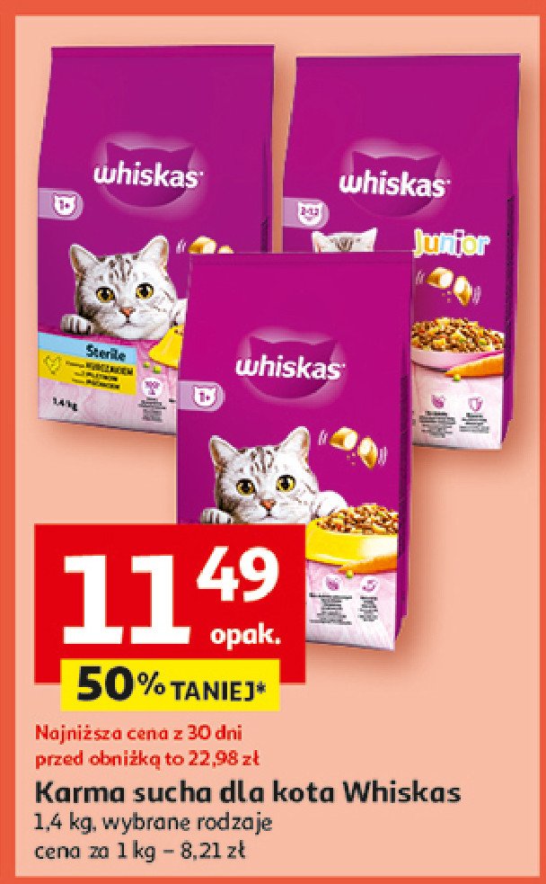 Karma dla kota z kurczakiem Whiskas junior promocja