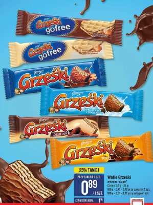 Wafel czekoladowy z orzechami Grześki gofree promocja