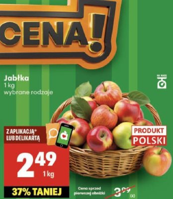 Jabłka wybrane rodzaje promocja w Delikatesy Centrum