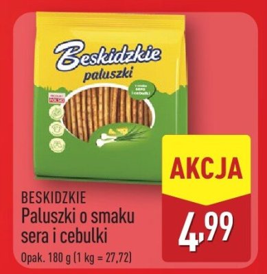 Paluszki o smaku sera i cebulki  promocja w Aldi