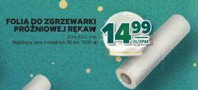 Folia do zgrzewarki próżniowej rękawy 20 x 600 cm promocja w Stokrotka