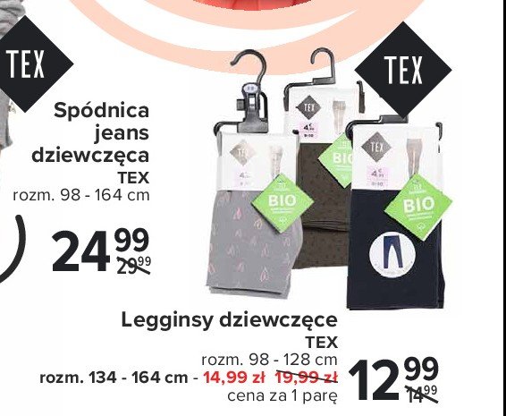 Legginsy dziewczęce wzorzyste rozm. 92-164 cm Tex promocja