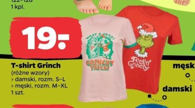T-shirt Grinch damski i męski promocja w Netto