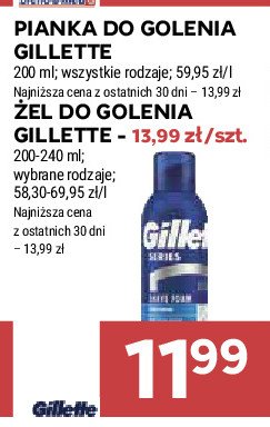 Żel do golenia sensitive GILLETTE BLUE promocja