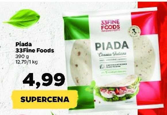 Piada classica italiana 33 fine foods promocja