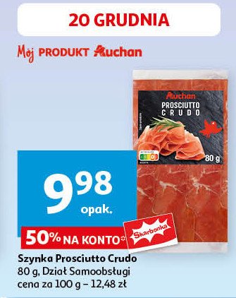 Prosciutto crudo Auchan promocja w Auchan