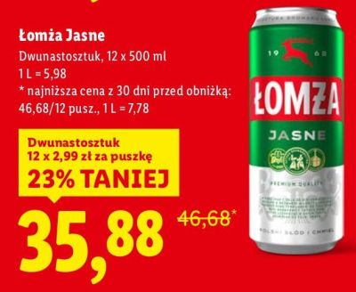 Piwo promocja w Lidl