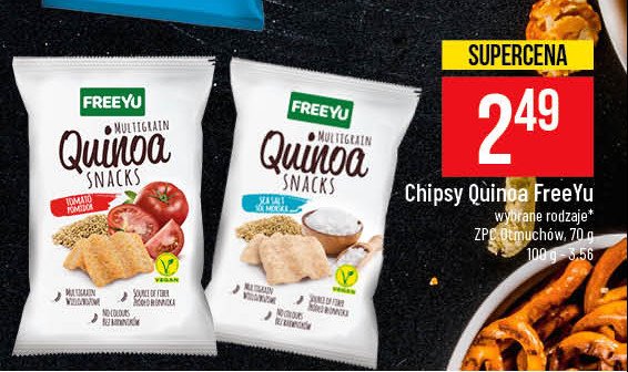 Chipsy quinoa pomidory Freeyu promocja