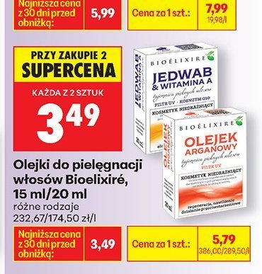 Olejki do pielęgnacji włosów, różne rodzaje promocja w Biedronka