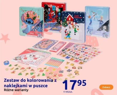 Zestaw do kolorowania z naklejkami w puszce - różne warianty promocja w Action