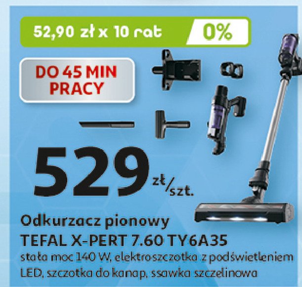 Odkurzacz ty6a35 Tefal promocja w Auchan