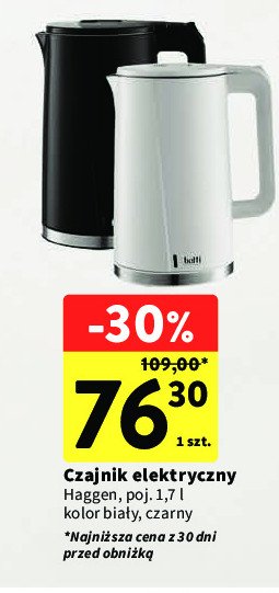 Czajnik haggen 1.7 l bia艂y Botti electronic promocja