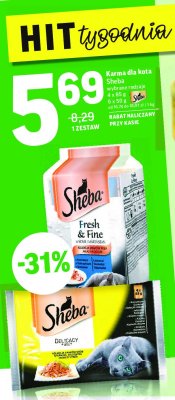 Karma dla kota z kurczakiem wołowiną kaczką Sheba fresh & fine promocja