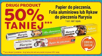 Papier do pieczenia, Folia aluminiowa lub Rękaw do pieczenia Marysia promocja w POLOmarket