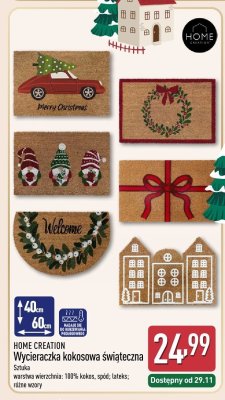 Wycieraczka kokosowa świąteczna HOME CREATION promocja w Aldi