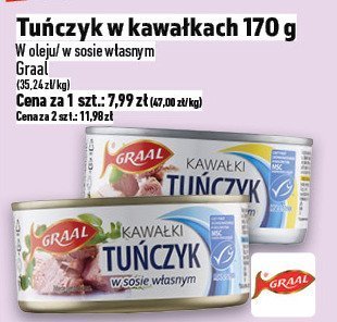 Tuńczyk w kawałkach 170 g - różne rodzaje promocja w TOPAZ